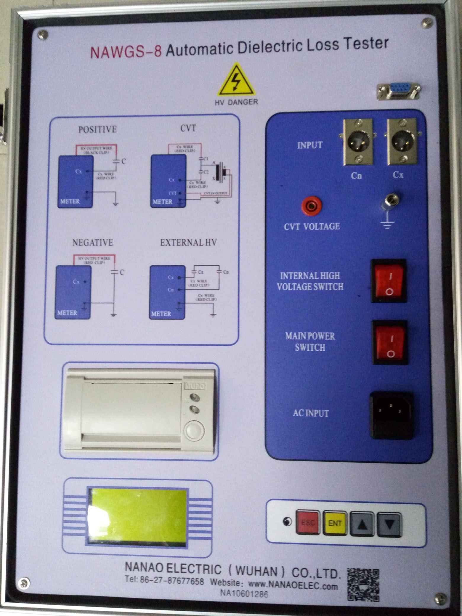 NAWGS-8 Anti-interference Pilot Frequency Dielectric Loss tester